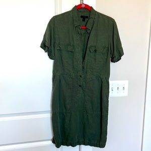 J. Crew olive shirt dress 🫒